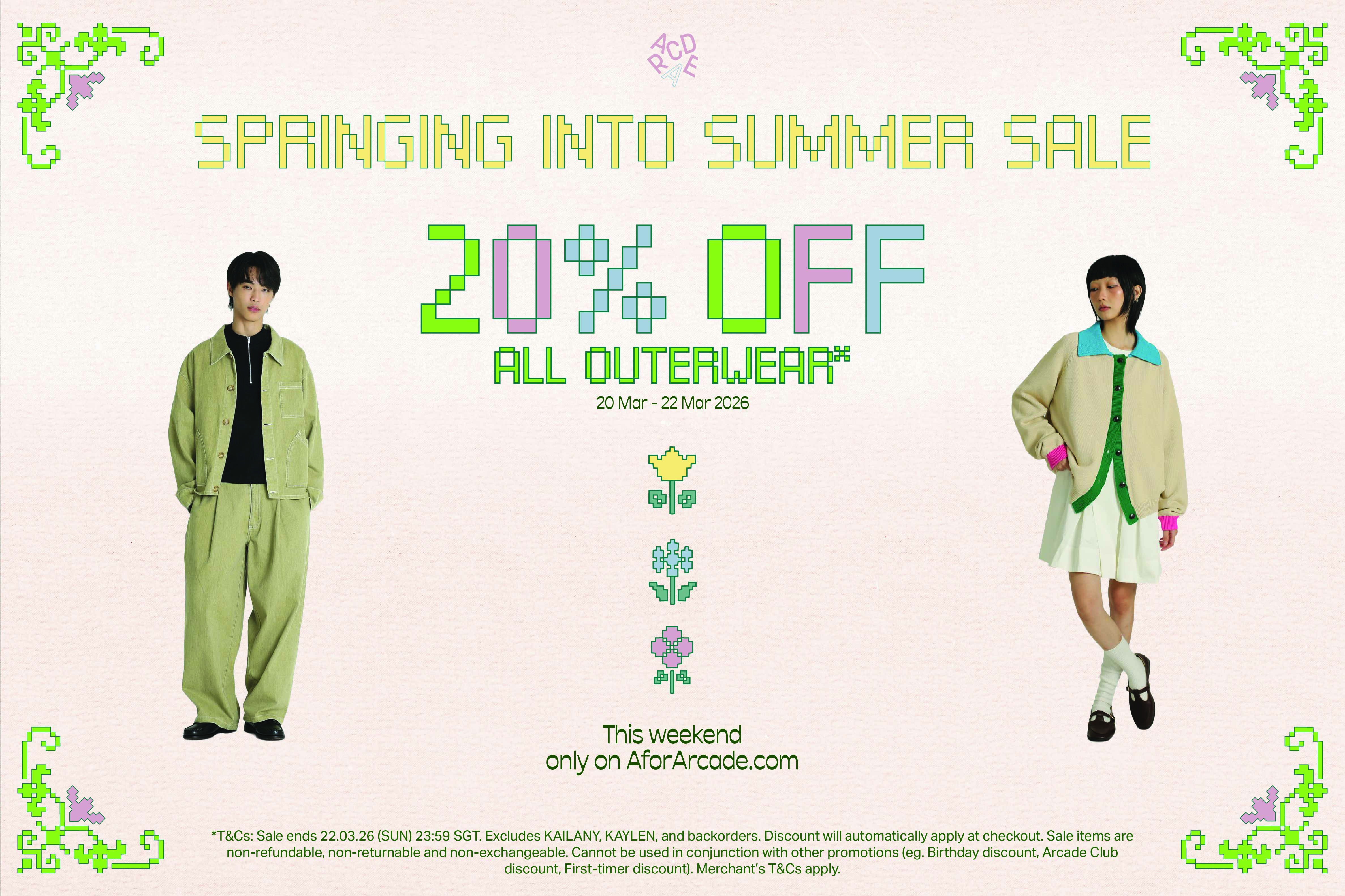 20% off Outerwear