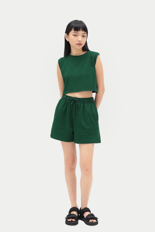 AERA BOXY CROP TOP IN FOREST