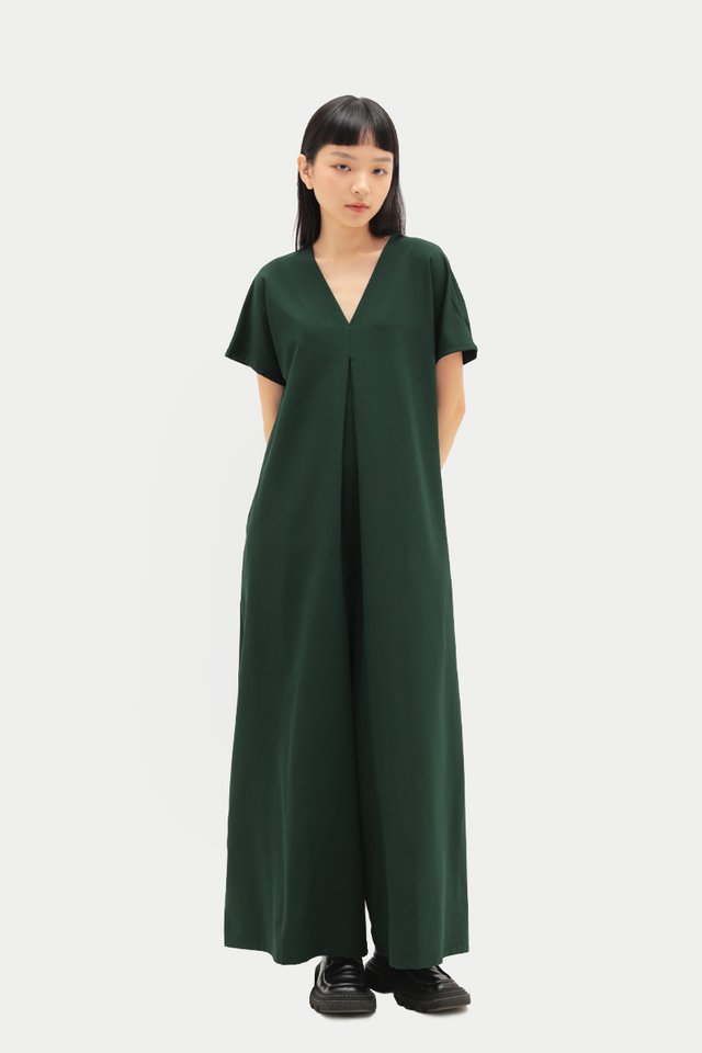 CORA PALAZZO JUMPSUIT IN FOREST