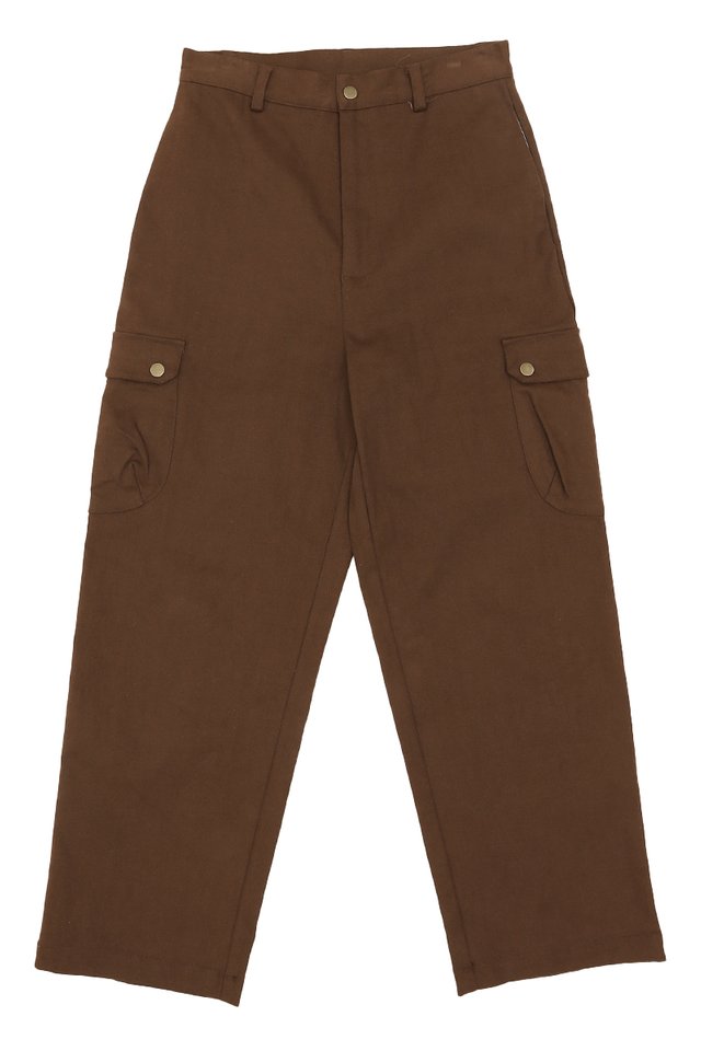 SID TAPERED-FIT CARGO TROUSERS IN TEDDY