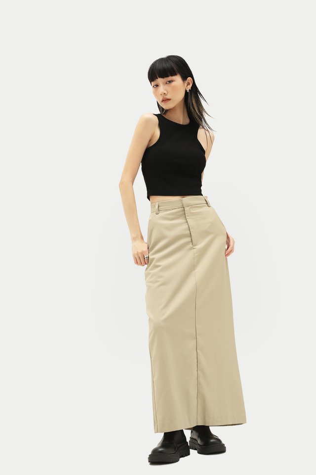 RIN STRAIGHT SUIT SKIRT IN IVORY