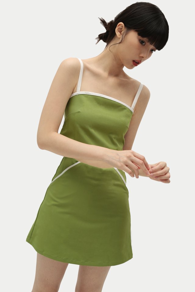 CAFFE DAY CONTRAST TOP IN MATCHA