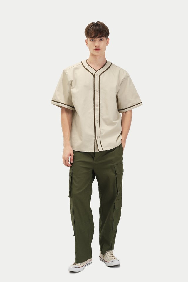 EDD DOUBLE CARGO TROUSERS IN OLIVE