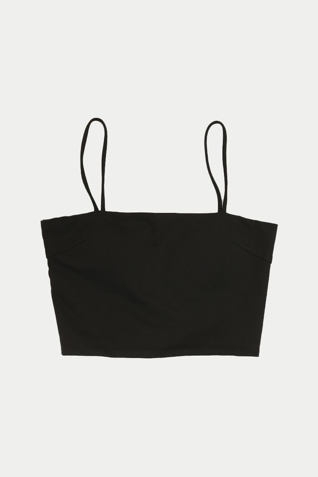 JUDE STRAPPY PADDED TOP IN BLACK