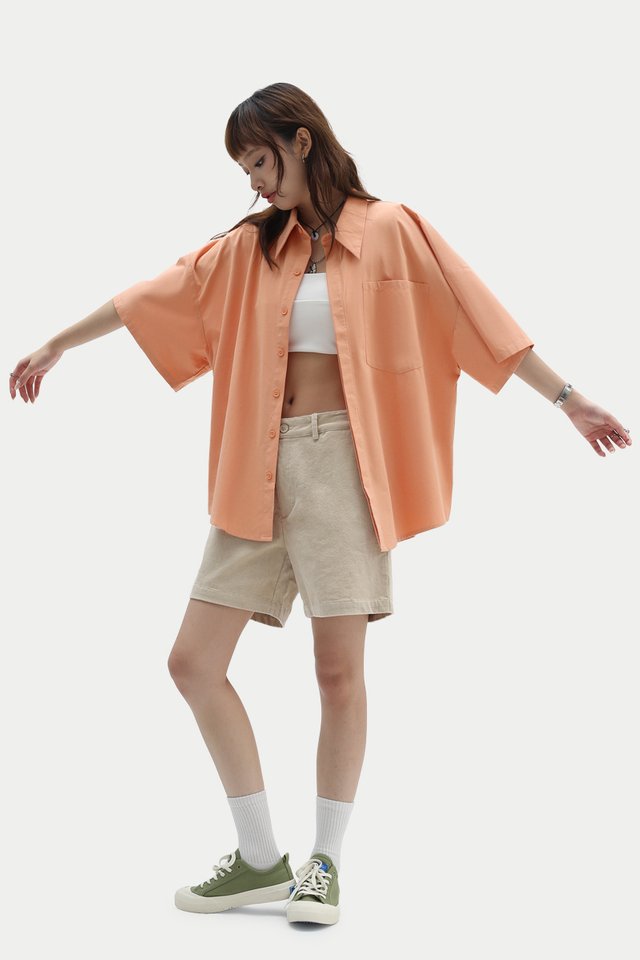 BILLIE OVERSIZED SHIRT IN APRICOT