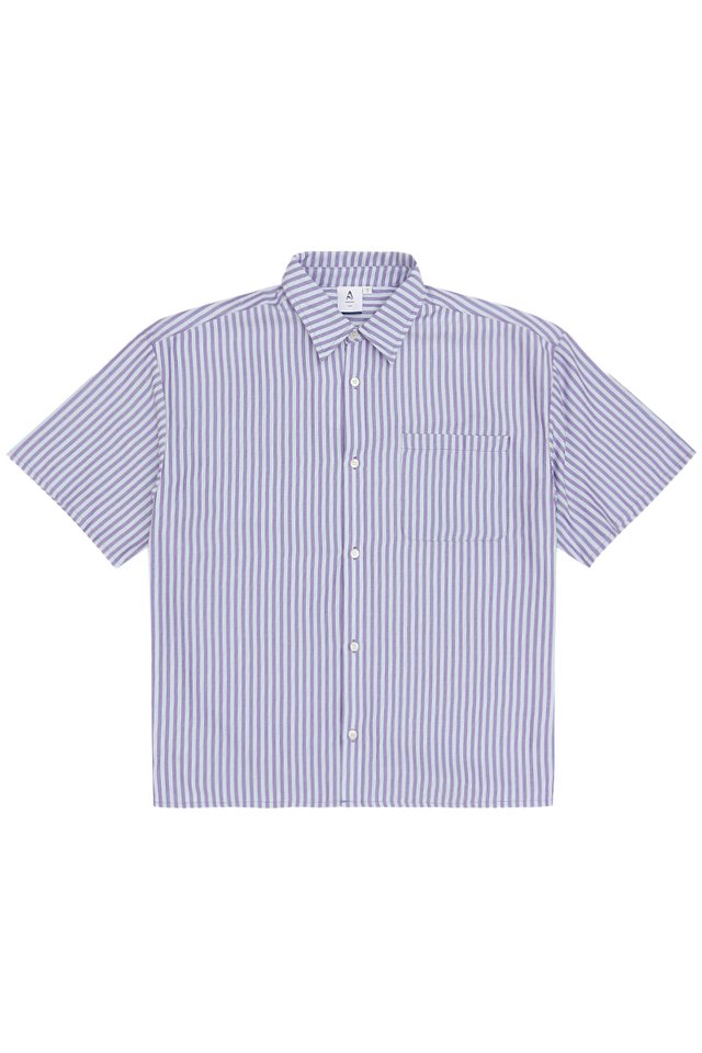 DUNCAN BOXY-FIT STRIPED SHIRT IN LILAC
