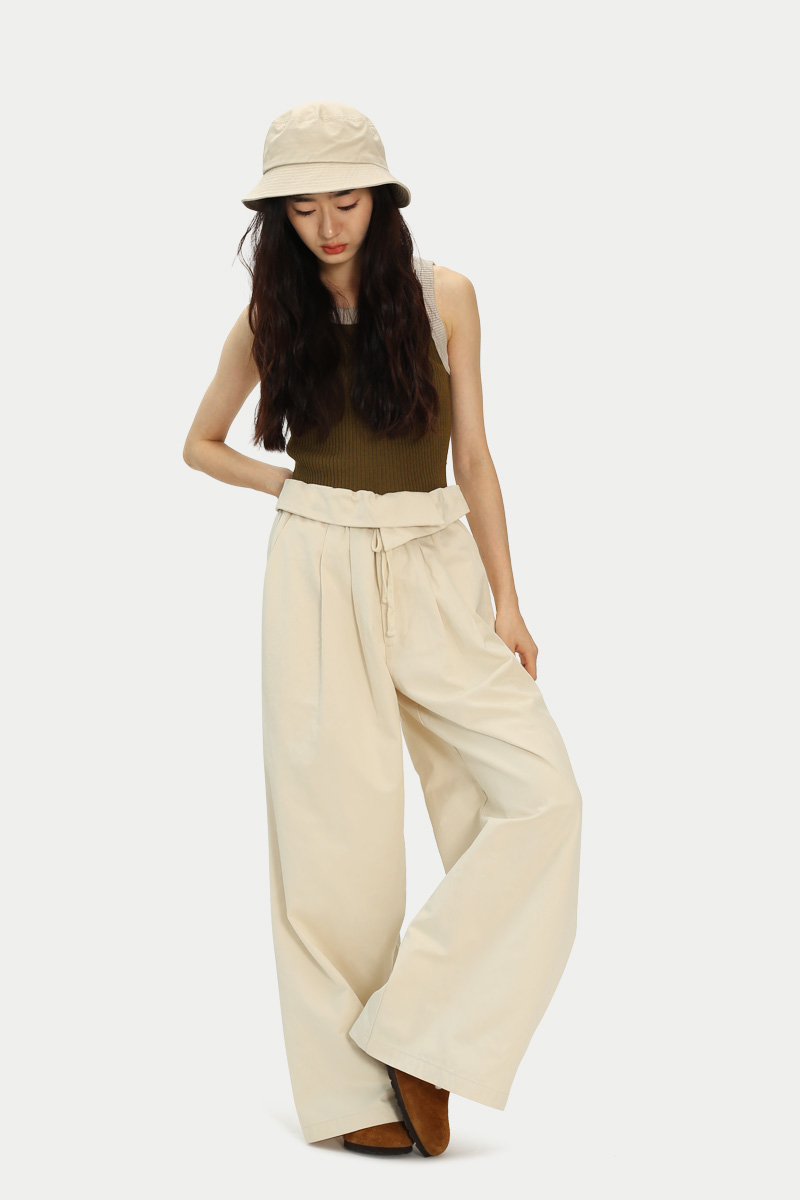 High waisted drawstring pants sales