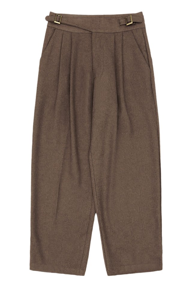 HOLMES TAPERED-FIT GURKHA TROUSERS IN CHESTNUT