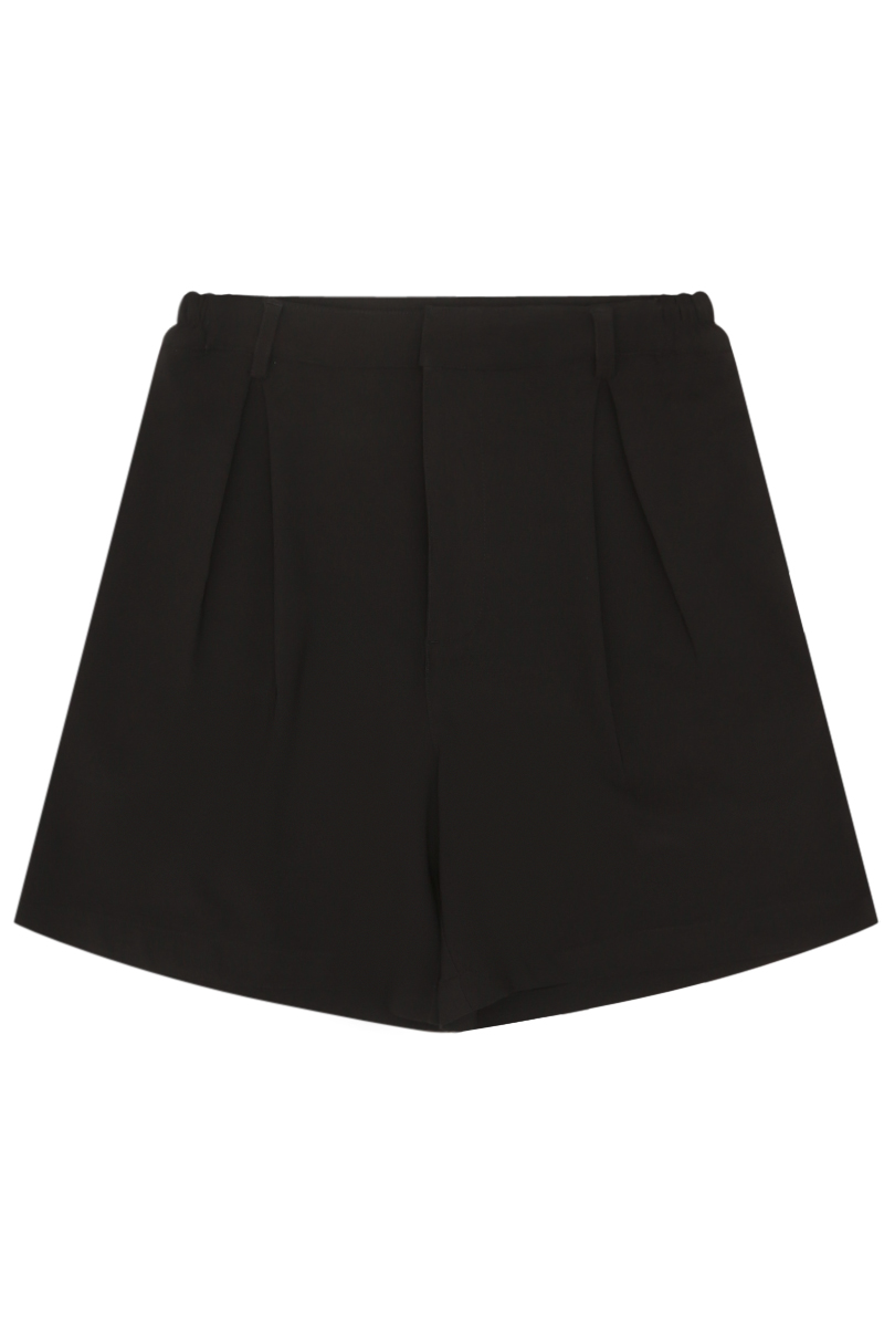 KLEIN PLEATED SHORTS IN BLACK