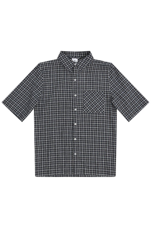 ARNOLD HALF SLEEVE CHECKED SHIRT IN NAVY