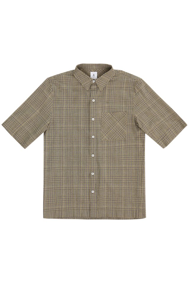 ARNOLD HALF SLEEVE CHECKED SHIRT IN OLIVE