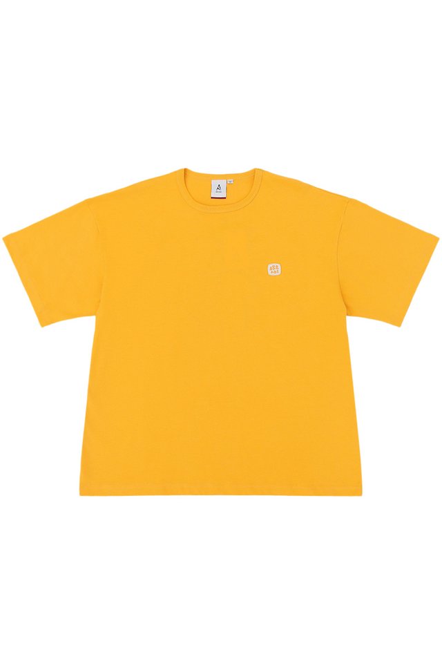"DRAGON TALES" EMBROIDERED BOXY-FIT TEE IN HONEY