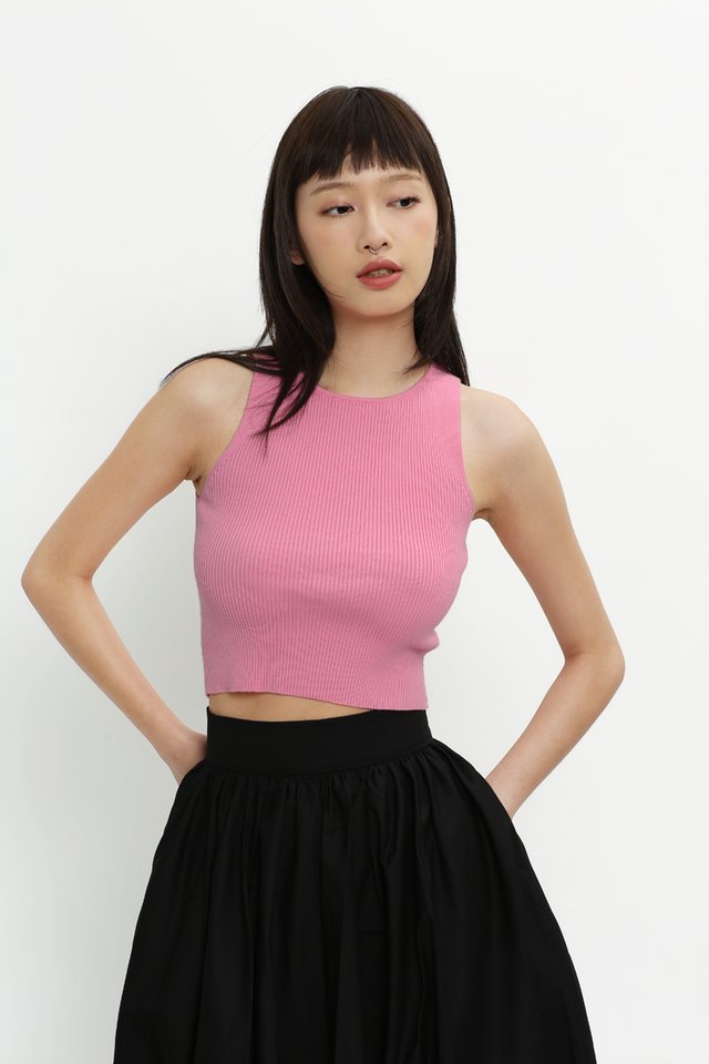 MANDY KNIT TANK TOP IN PINK
