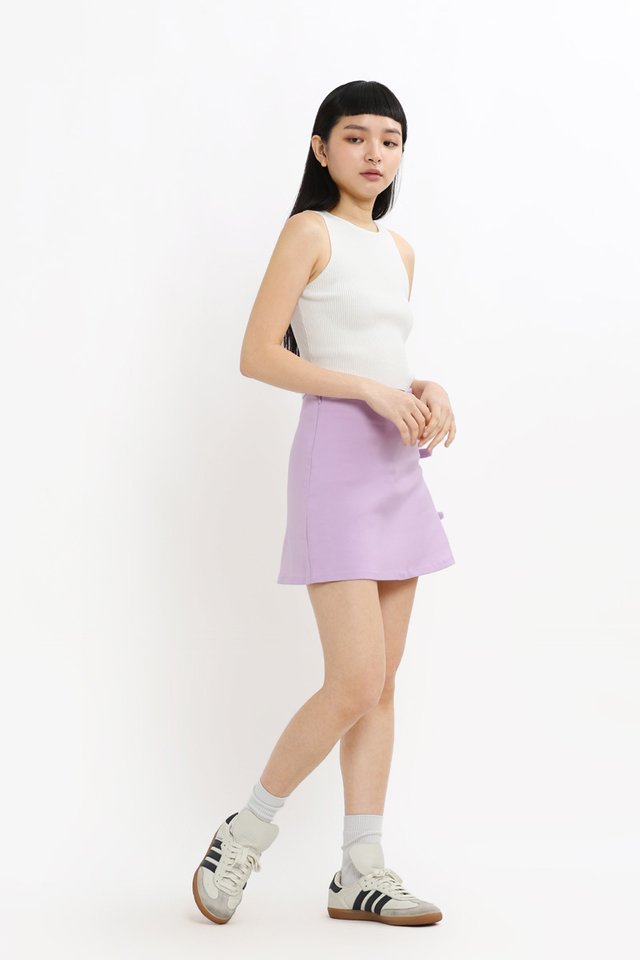 QUILLA SIDE RIBBON SKORTS IN LILAC