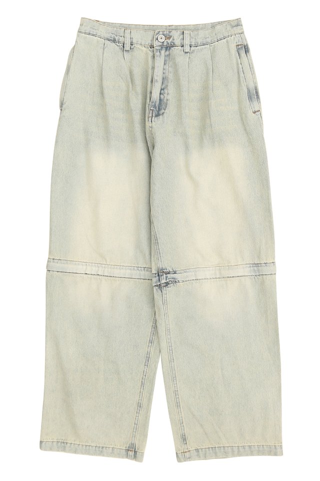 GAGE WIDE-FIT CONVERTIBLE DENIM JEANS IN ANTIQUE LIGHT
