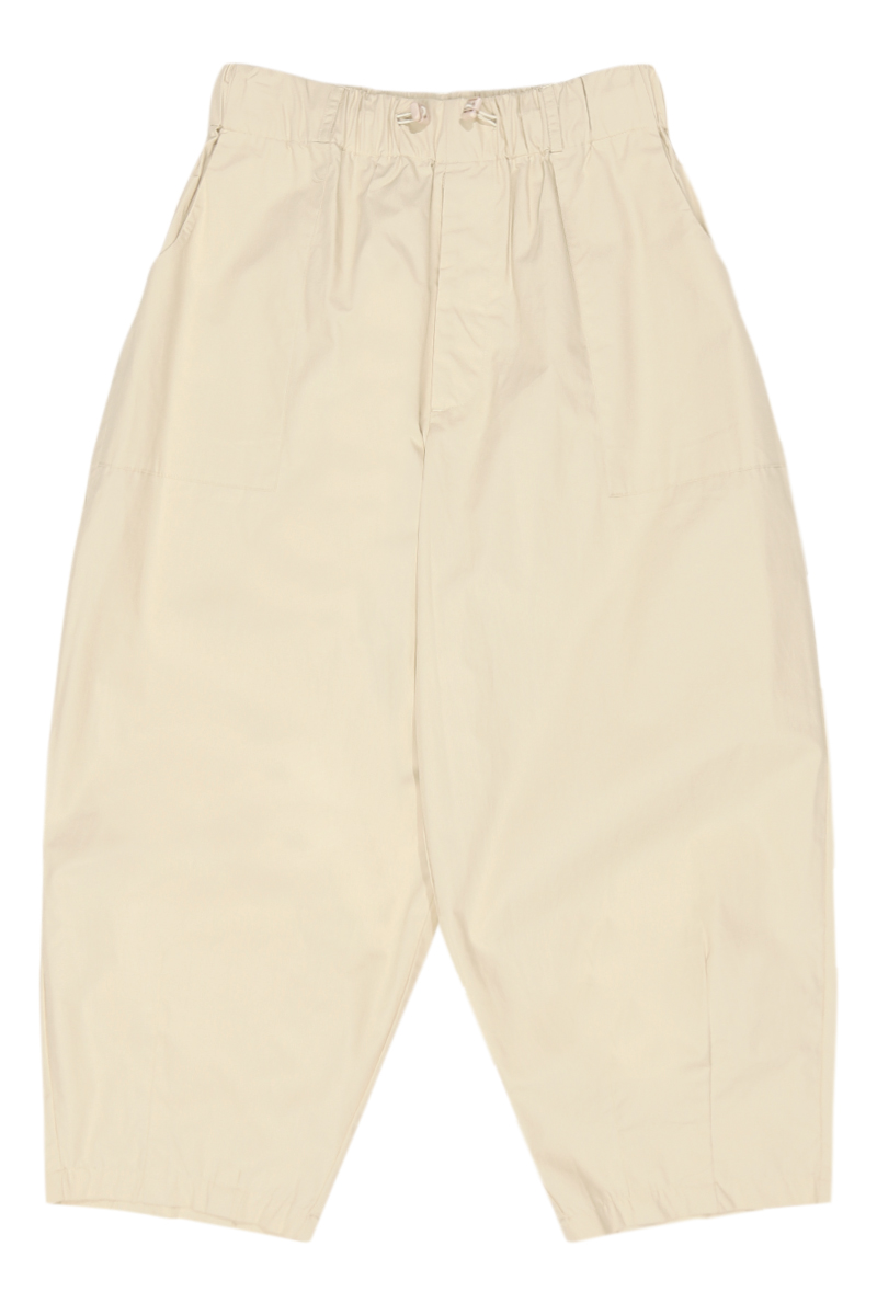 GOMA CROPPED BARREL TROUSERS IN CREAM