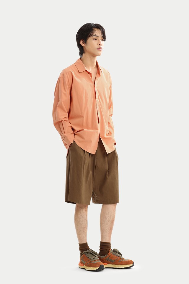 REMY OVERSIZED SHIRT IN TANGERINE