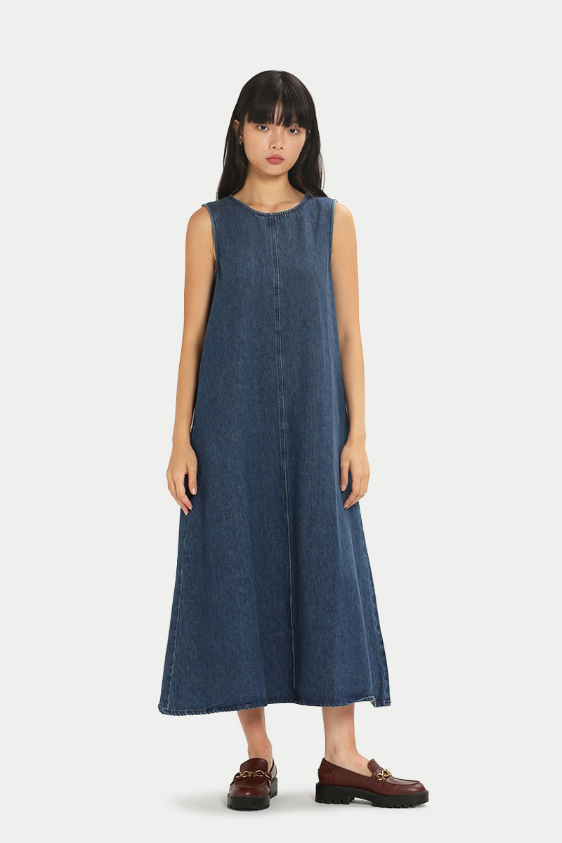 Denim tie dress shop