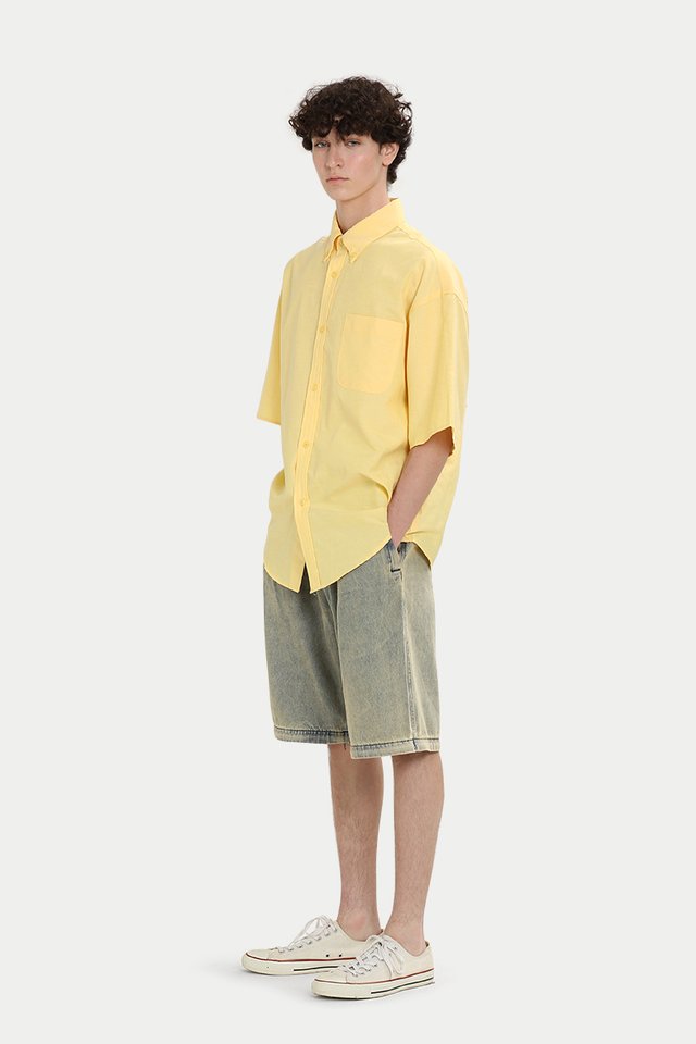 DAVIS OVERSIZED OXFORD SHIRT IN BUTTER