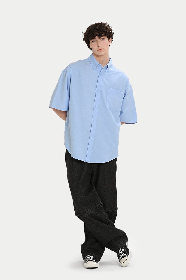 DAVIS OVERSIZED OXFORD SHIRT IN SKY