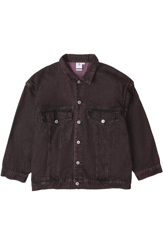 LUKE CONVERTIBLE DENIM JACKET IN PURPLE WASH