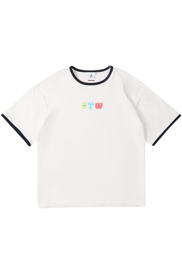 "OTW" BOXY-FIT TEE IN WHITE