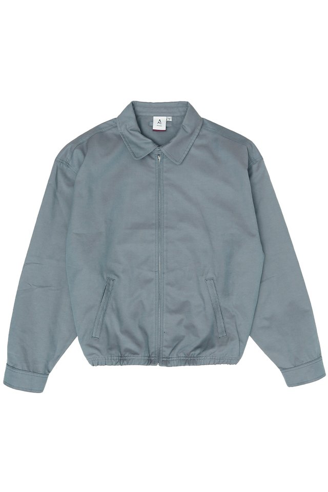 ASHER CROPPED BLOUSON IN SLATE BLUE