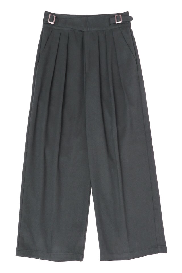 FINNICK STRAIGHT-FIT GURKHA TROUSERS IN CHARCOAL