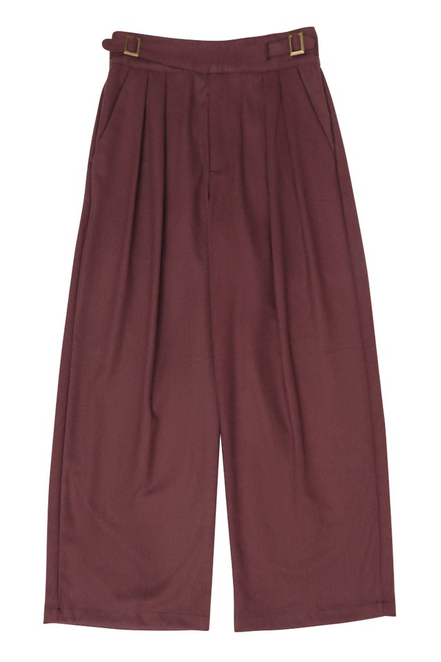 FINNICK STRAIGHT-FIT GURKHA TROUSERS IN MAHOGANY