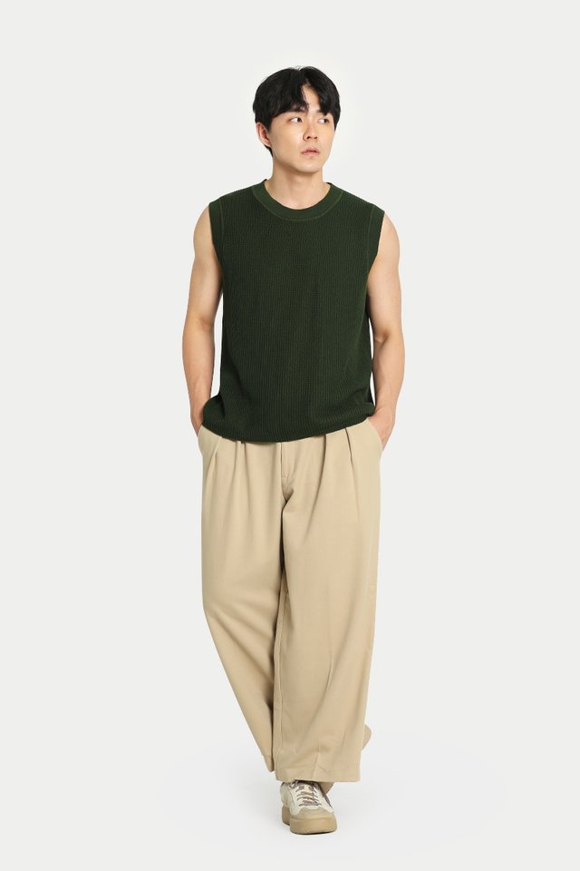 NICO KNITTED TANK TOP IN HUNTER