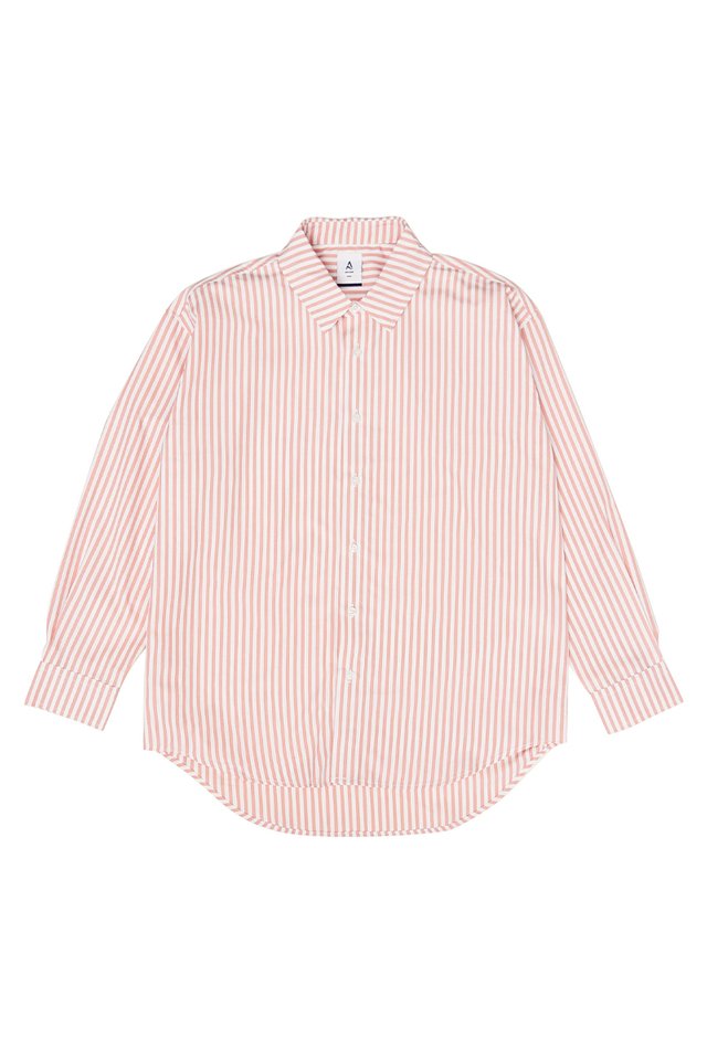 REMY OVERSIZED STRIPED SHIRT IN BLUSH