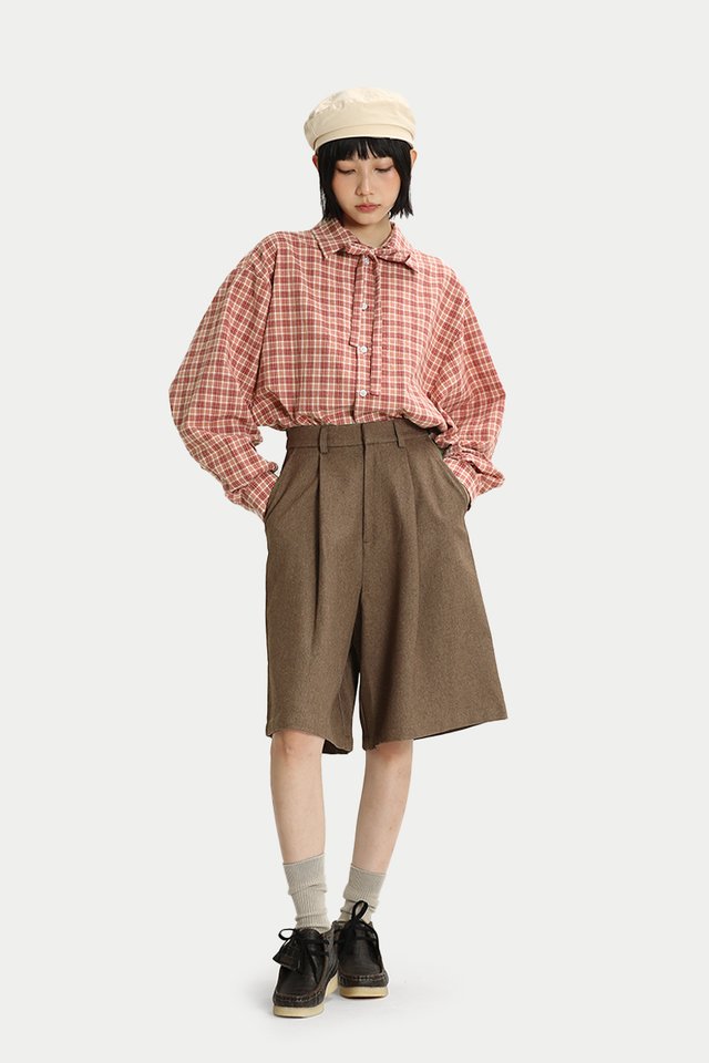 JUNKO SUIT BERMUDAS IN BROWN