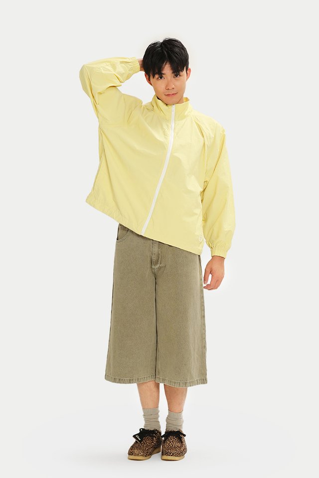 TOMO MIDI DENIM JORTS IN STONE WASH