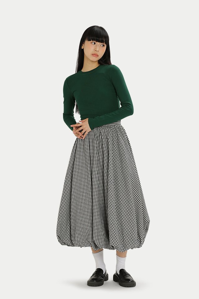 LEV LONG SLEEVES CROP TOP IN FOREST