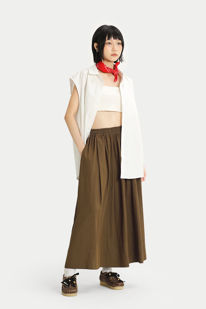 【AMERI】CURL OF SMOKE FLARE SKIRT AMERI】CURL OF SMOKE FLARE SKIRT