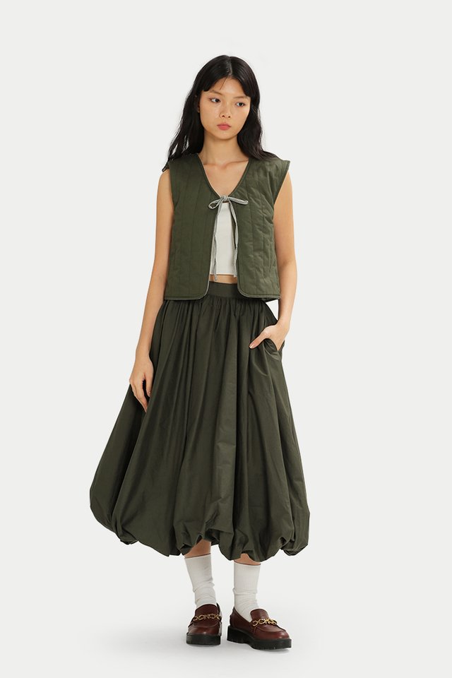 EMMIE CLOUD SKIRT IN OLIVE