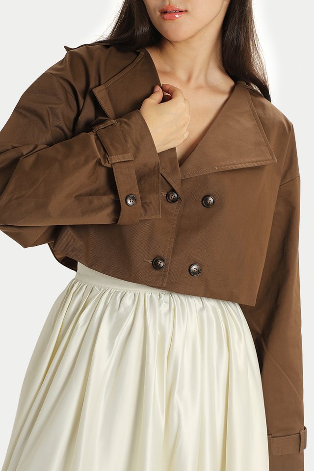 HARLEY CROP TRENCH IN CHOCOLATE