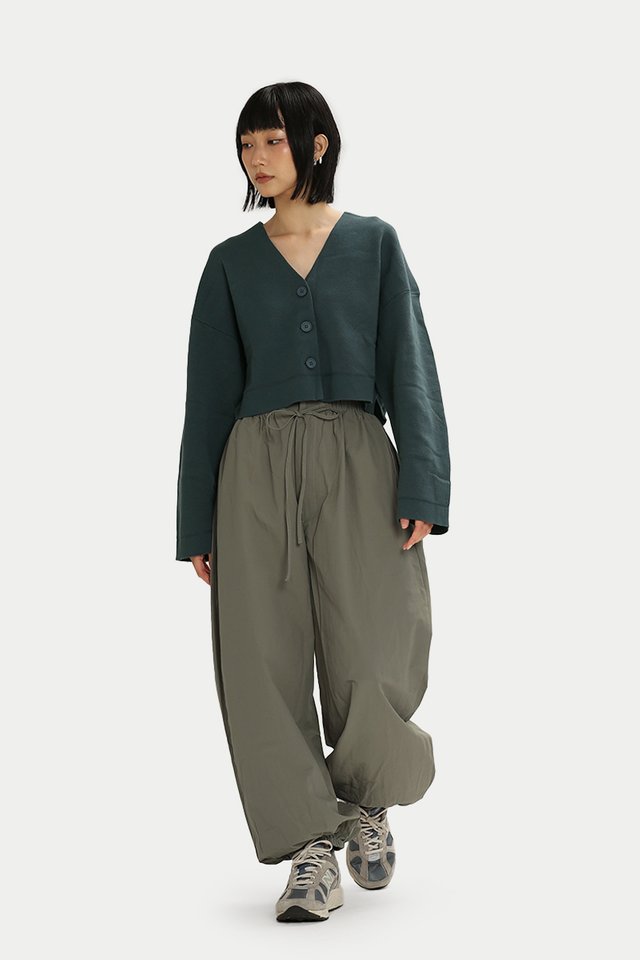 HARTT NYLON COCOON PANTS IN CONCRETE