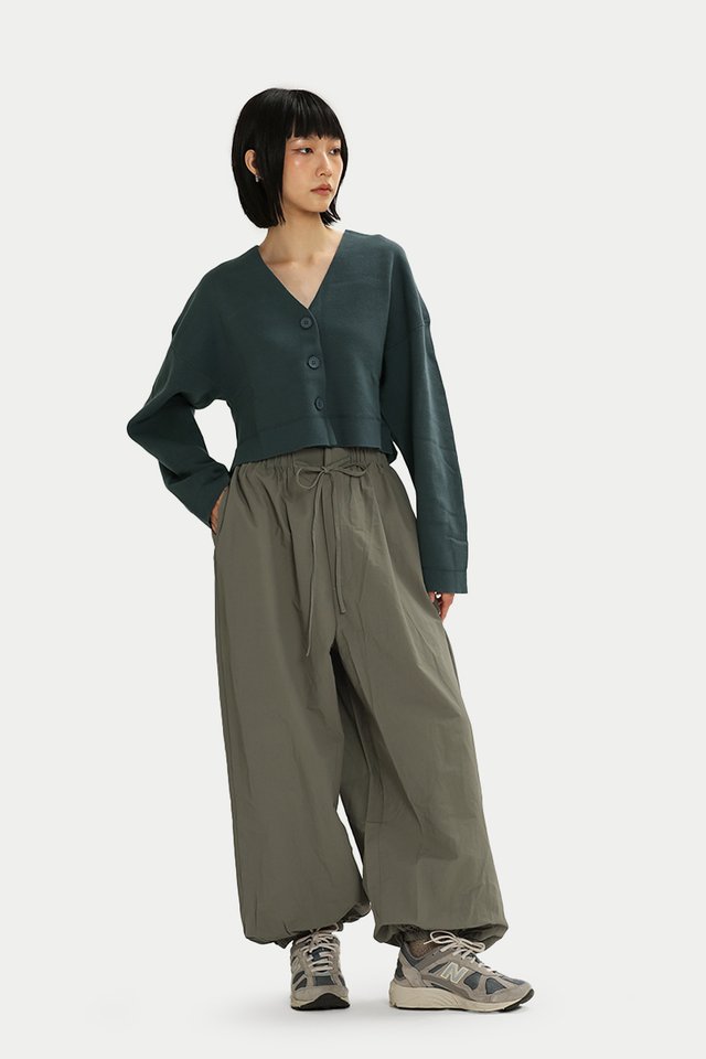 HARTT NYLON COCOON PANTS IN CONCRETE