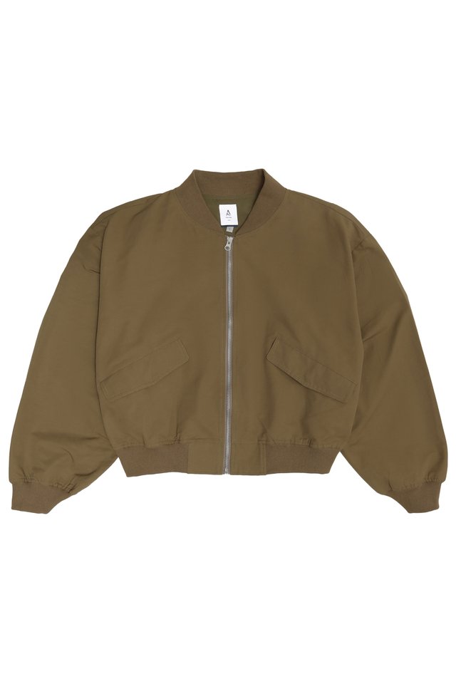 KIAN CROPPED BOMBER JACKET IN ESPRESSO
