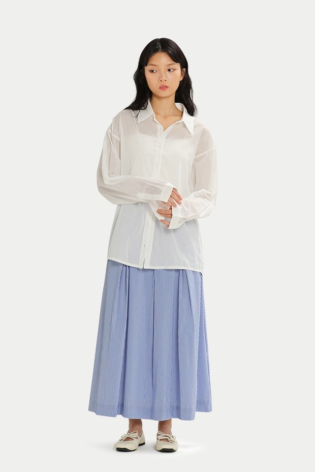 NEVILLE SHEER OVERSIZED SHIRT IN WHITE