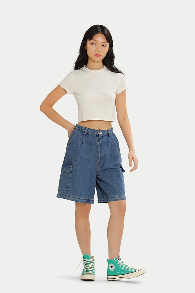 RYDER CONVERTIBLE DENIM JEANS IN MID WASH