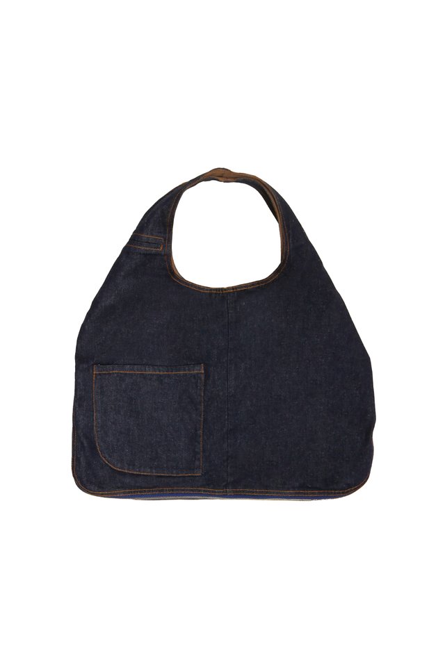KOEN REVERSIBLE VEST BAG IN DARK WASH/ESPRESSO