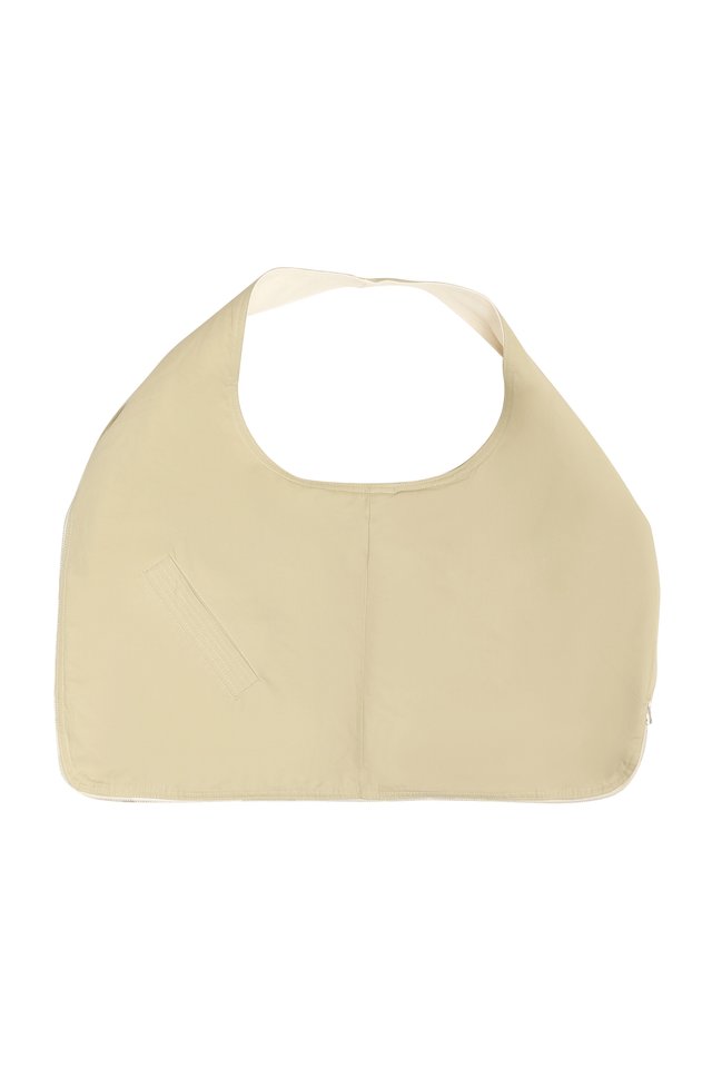 KOEN GRANDE REVERSIBLE VEST BAG IN ECRU/KHAKI