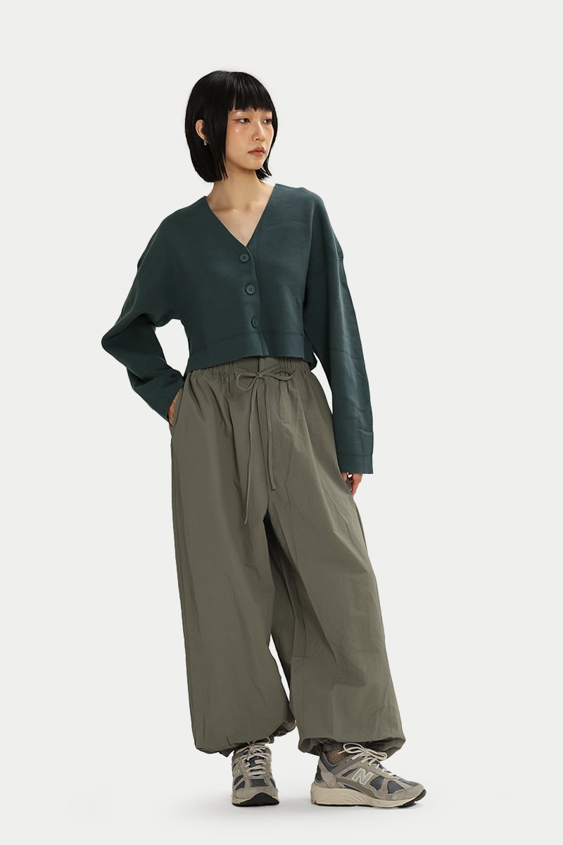 【今季】 louren single tuck cocoon pants tuck cocoon pants louren ブラック