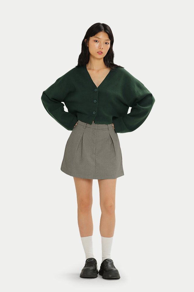 JAYLA PLEAT SUIT SKORTS IN HEATHER