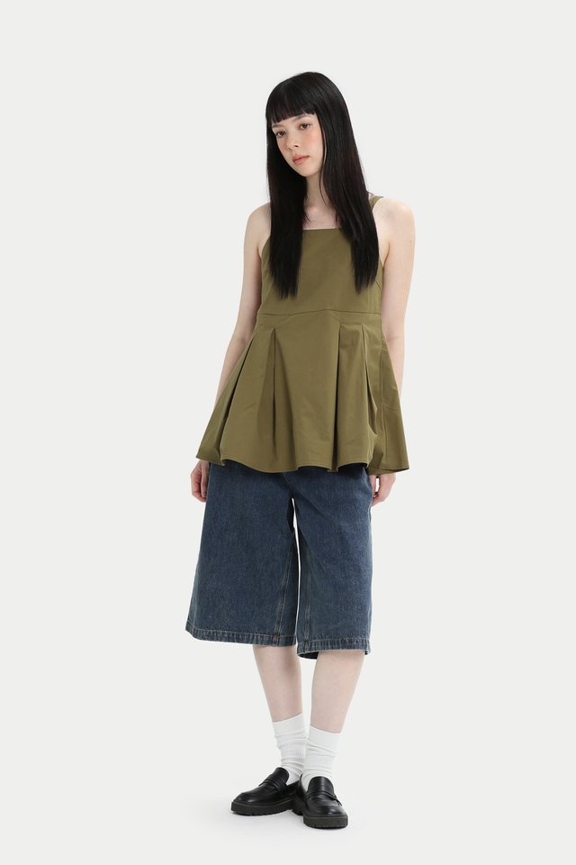 ROSIE BABYDOLL TIE TOP IN MOCHA