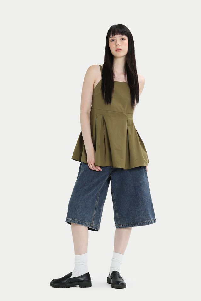 ROSIE BABYDOLL TIE TOP IN MOCHA