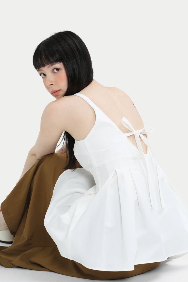 ROSIE BABYDOLL TIE TOP IN WHITE