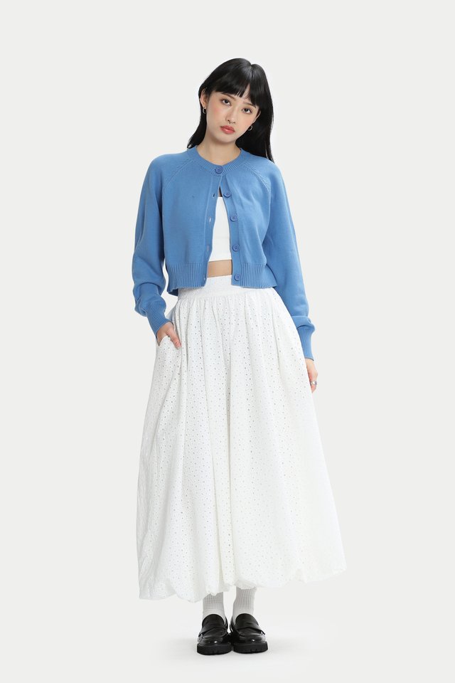 GYSELE BRODERIE CLOUD SKIRT IN WHITE